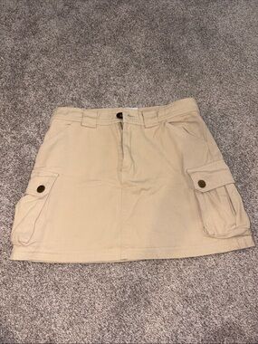 Princess Polly Beige Utility Cargo Mini Skirt